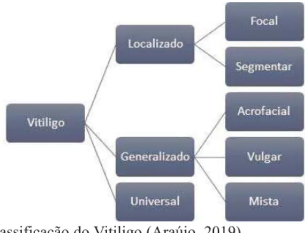 Figura 1. Classificação do Vitiligo (Araújo, 2019)
