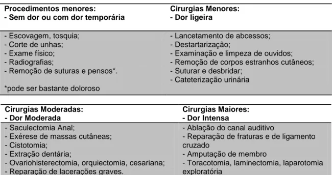 Tabela  1  –  Sistema  de  Graduação  Preditiva,  com  base  em  procedimentos  médico-cirúrgicos  (adaptado de: Mich &amp; Hellyer, 2009) 