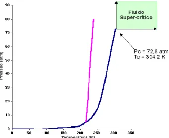 Figura 7 - Diagrama de fase do dióxido de carbono  