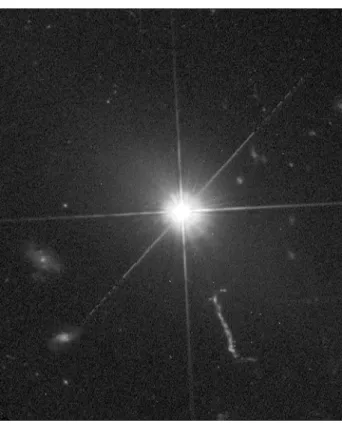Figura 2.2: O quasar 3C 273, no óptico. Imagem  tirada pela câmara WFPC2 do Telescópio  Espacial Hubble
