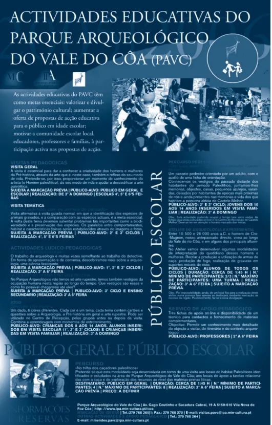 fig. 1 Brochura das Actividades do PAVC no  ano lectivo de 2005-2006.