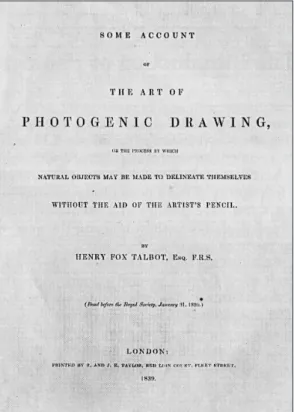 Fig. 3 - Facsimile de “The Art of Photogenic Drawing”,  Henry Fox Talbot, 1839
