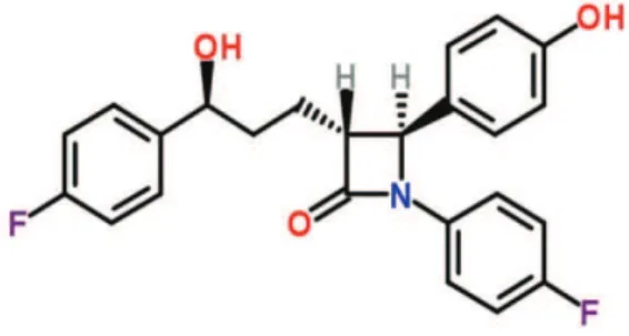 Figura 5: Representação química do ezetimibe (URL: https://pubchem.ncbi.nlm.nih.gov)