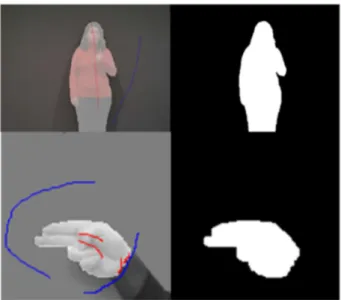 Figure 4.3 - Examples of the utilization of the software Interactive Segmentation Tool