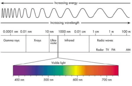Figure 8: Electromagnetic spectrum (adapted from Fordham, 2011)     