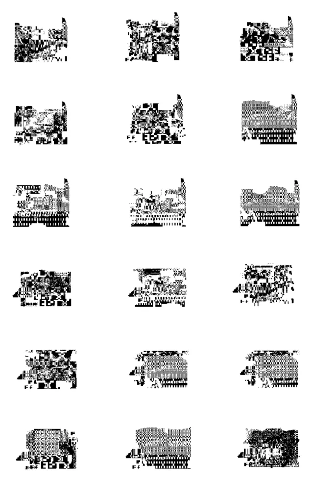 Figure 1. Examples of the two types of pictures used in the experiments. The top six pictures are  examples of the vertical type and bottom six pictures are examples of the horizontal type