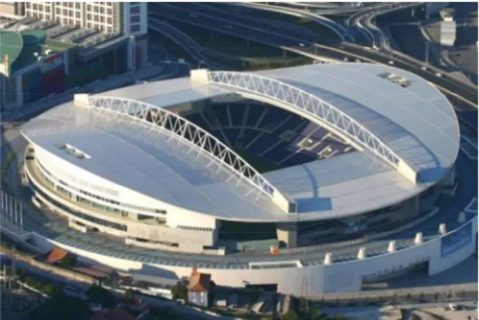 Figura 1 - Vista aérea do estádio do Dragão