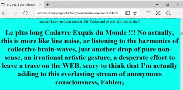 Figure 8. Douglas Davies The World’s First Collaborative Sentence (1994). Detail from page  16