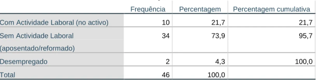 Tabela 11 - Situação Profissional 