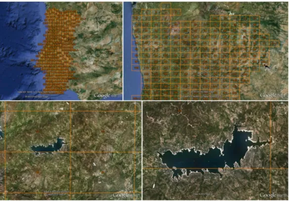 Figura 17 – Localização da barragem no cartograma da série M888 da Carta Militar de Portugal do IGeoE no Google Earth  (imagem do Google Earth)