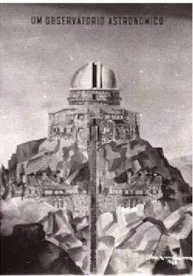 Fig. 10 JFC, 1946. Observatório astronómico na Serra da Estrela. Trabalho de Composição de Arquitectura