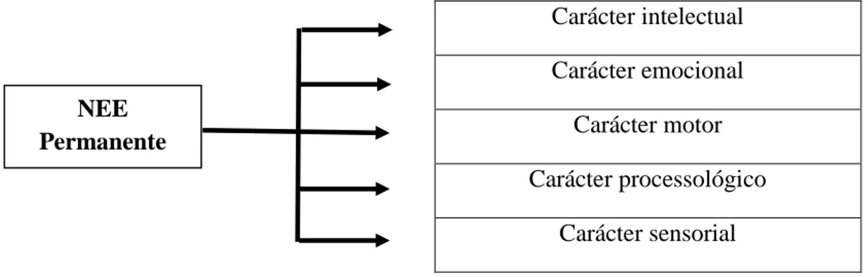 Tabela 3 - Tipos de NEE permanentes 