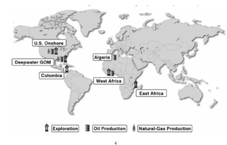 Figure 8 - Anadarko's Worldwide Activity (Anadarko Petroleum Corp, 2016) 