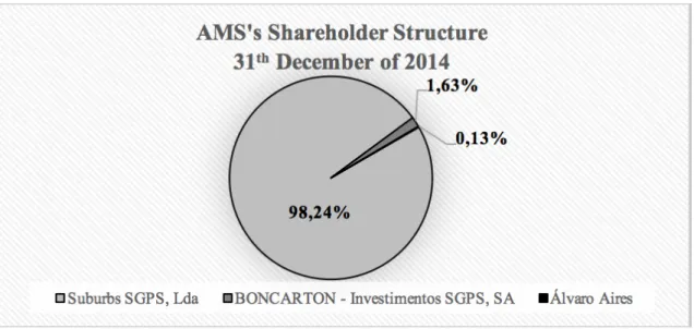 FIGURE 8: AMS Shareholder Structure at 31-12-2014  [Source: AMS’ Annual Report (2014)] 