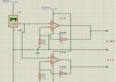 Fig. 05 : Esquema do circuito eletrônico do circuito amplificador. 