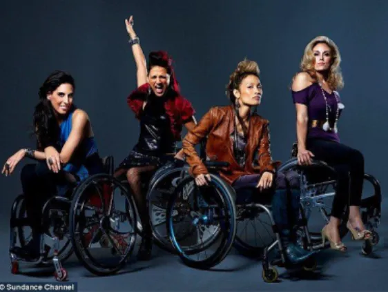 Figura 5 – Foto do reality show   americano Push Girls, cujo elenco é composto por quatro  cadeirantes 