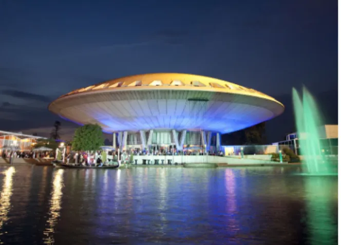 fig. 4 Edifício Evoluon, Eindhoven,  Holanda.  (https://www.evoluon.com/,  consult. 19 jul 2018)