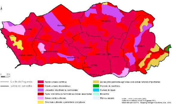 Figura 9 – Ocupação atual do solo no concelho do Porto 4  (Fonte: MAPIS).