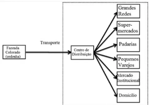 Figura 1 –   Logística de distribuição do leite tipo A.