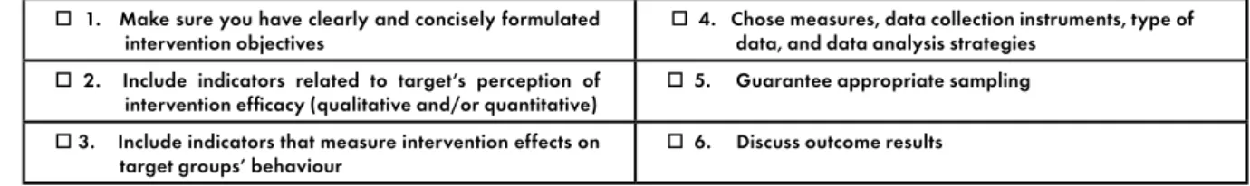 FIGURE 13 :    Tasks for Outcome  Evaluation