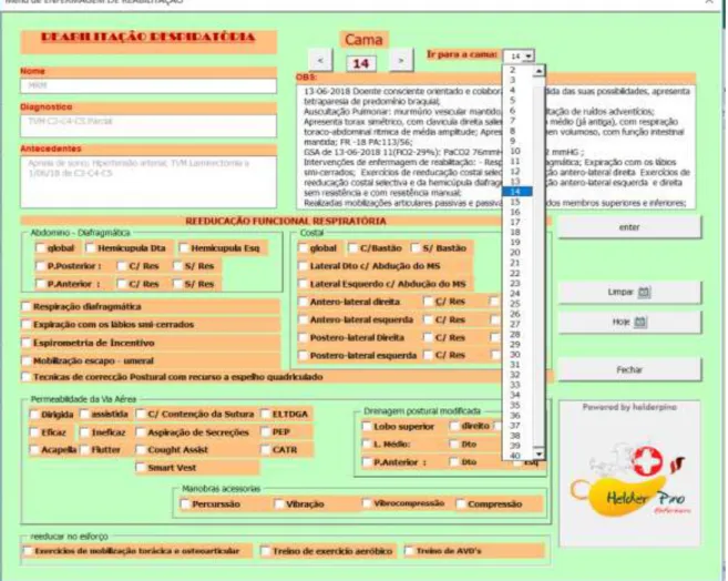 Figura 4 – Formulário de reabilitação nota de alta(Medicina 1); 