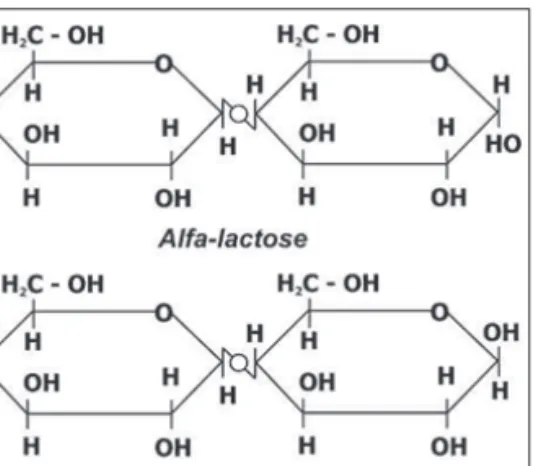 Figura 1 – Estrutura química dos isômeros da lactose. 