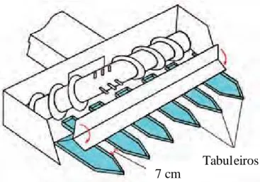 Fig. 11. Tabuleiros para a colheita do girassol (Carvalho &amp; Saruga, 2007) 