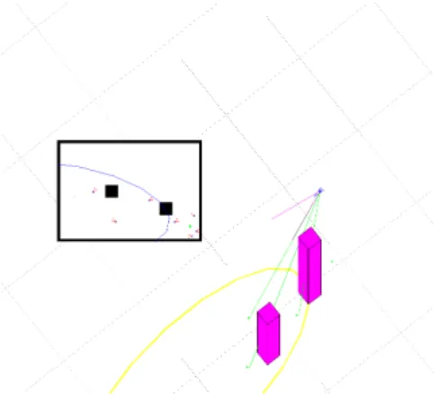 Figure 4.7: Example of the target inside the footprint but blocked by buildings.