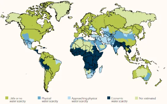 Figure 2: Physical and Economic surface water scarcity (2007); [7] as in [4] 