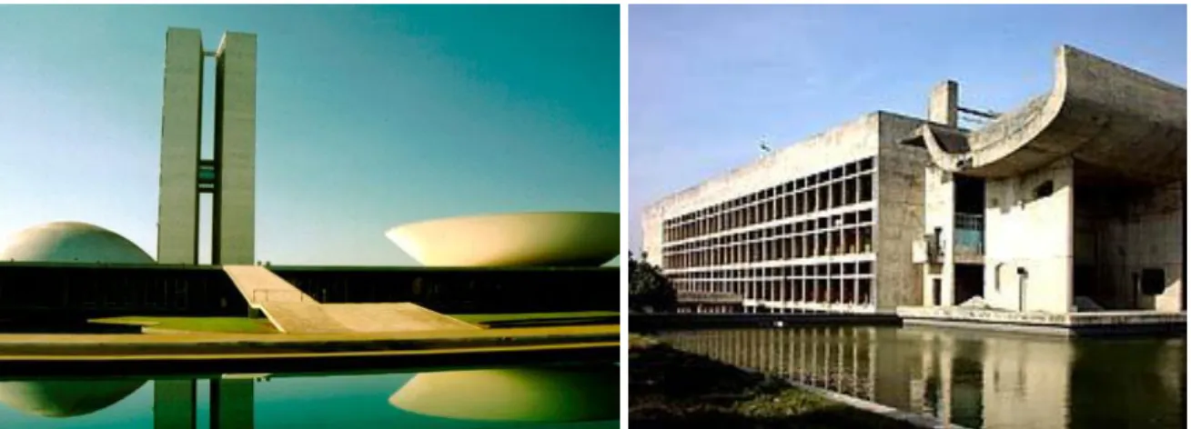 Figura 2.14 - Edifício do Congresso Nacional em Brasília,  projectado por Óscar Niemeyer 