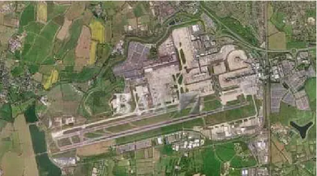 Figura 2.14 – O aeroporto de Gatwick e a sua área envolvente. 