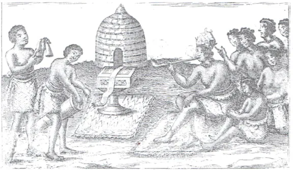 Figura 4. Baptismo da princesa Njinga Mbandi na Sé de Luanda  em 1622, apadrinhada pelo  próprio governador João Correia de Sousa e por D
