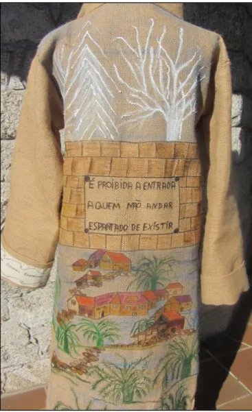 Figura 21. Casaco, representando metaforicamente  a aldeia de “João Sem Medo”. 