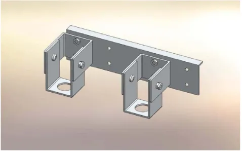 Fig. 4.7 - Suporte final para os sensores 