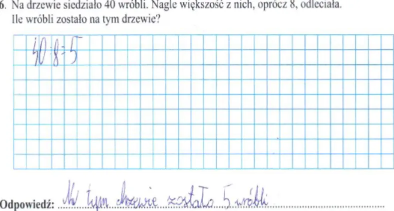 Figure 4: Answer 5 sparrows stayed on that tree  