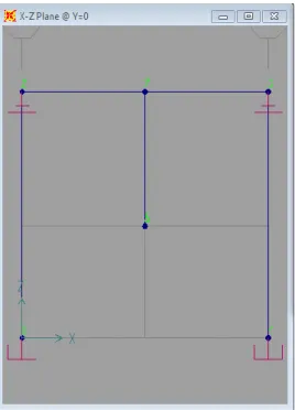 Fig. 4.6  – Modelação da estrutura com pêndulo no software SAP2000 