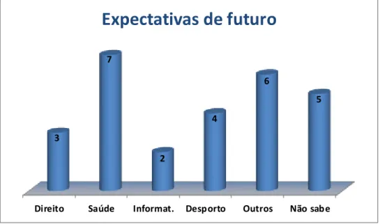 Figura 8 – Expectativas  de futuro dos alunos em estudo 