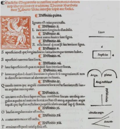 Figura 10  - Página de “Os Elementos”  de Euclides traduzida para latim 