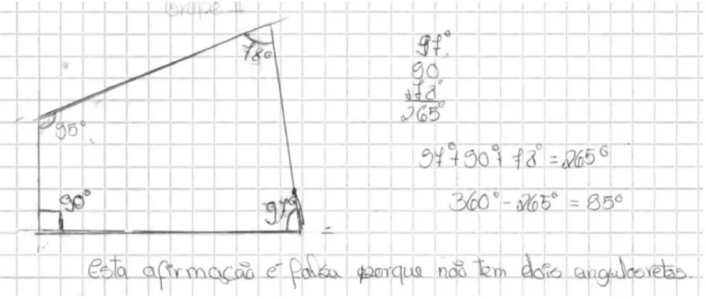 Figura 5.11 - Ângulo com amplitude errada no problema 1 da ficha &#34;Quadriláteros e Trapézios&#34; 