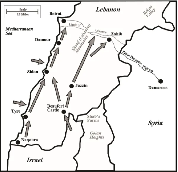 Figura n.º 7 – O Grande Plano de Israel, 1982  Fonte: Gott, 2006, p. 48