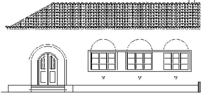 Figura 4. 9– Disposição dos vãos na fachada poente. 