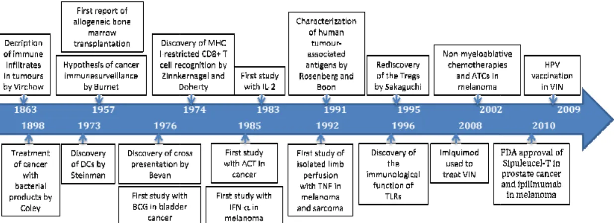 Figure 3  - Timeline: the history of cancer immunotherapy.