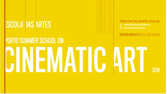 Fig. 6 – Identidade visual “Porto Summer School on Cinematic Art 2018”.  