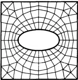 Figure 4.5: Finite element mesh of a finite plate with a hole - extracted from [20]