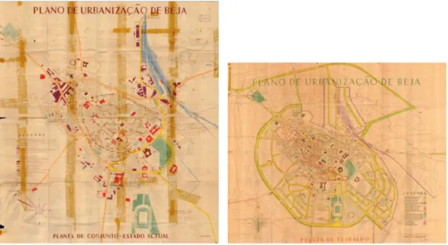 Figura 6 – Planta de Zonamento Geral, Anteplano de  Beja – Esboceto de Zonamento, 1962 