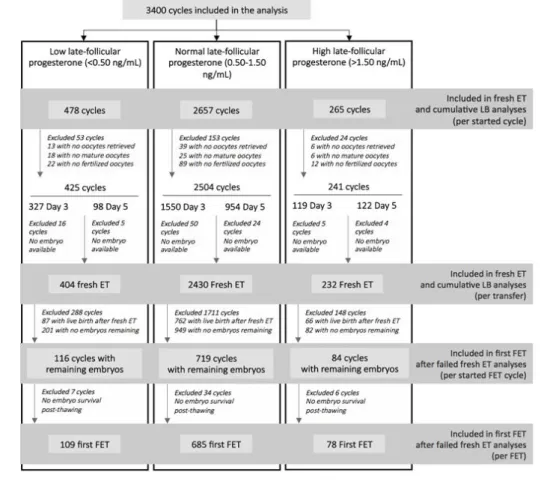 Figure 8 – Flowchart of cycles included in the analyses 