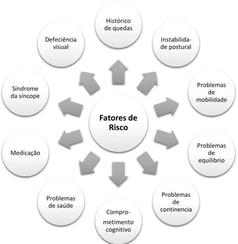 Figura 1:Fatores de Risco que potenciam as quedas 