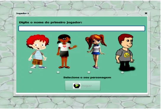 Figura 2 - “Print screen” da tela que apresenta os personagens que podem ser selecionados pelos  jogadores