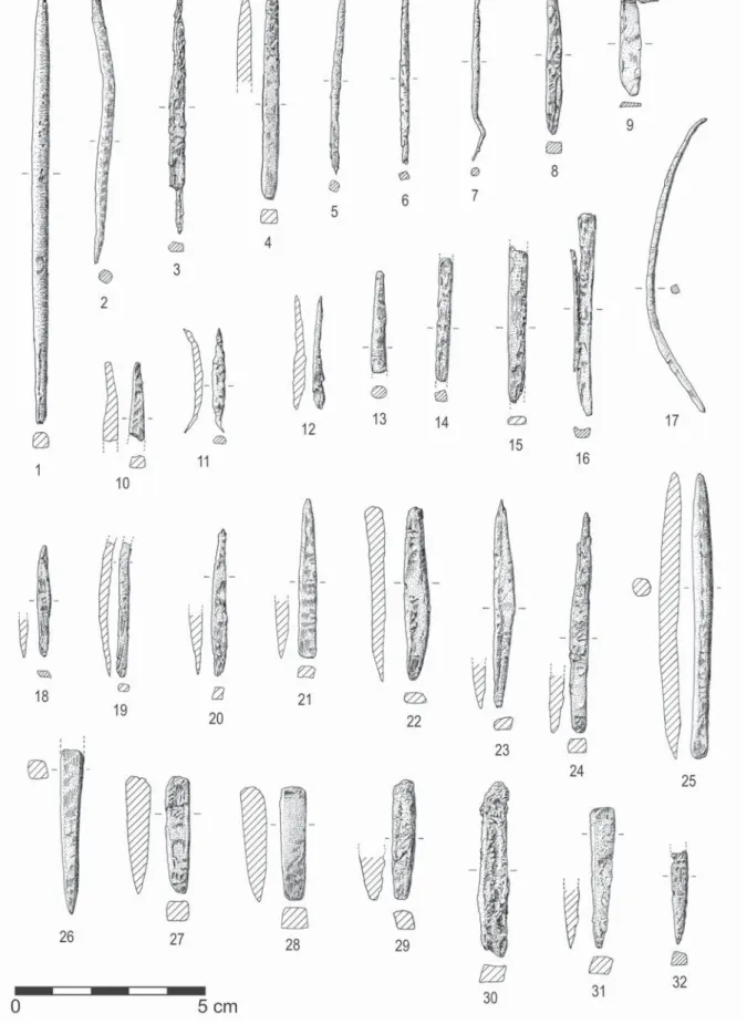 Fig. 3 – Leceia. Punções e escopros. Desenhos de B. L. Ferreira.