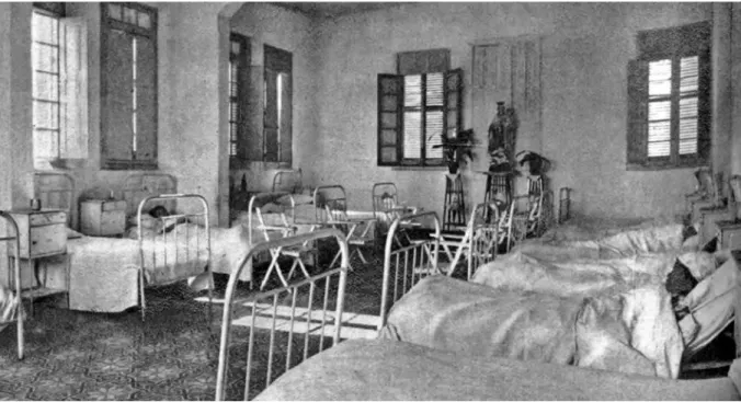 Figura 4: Sala del hospital de la Cruz Roja española en Melilla (Banco de Imágenes de la Medicina Española, Real  Academia Nacional de Medicina)